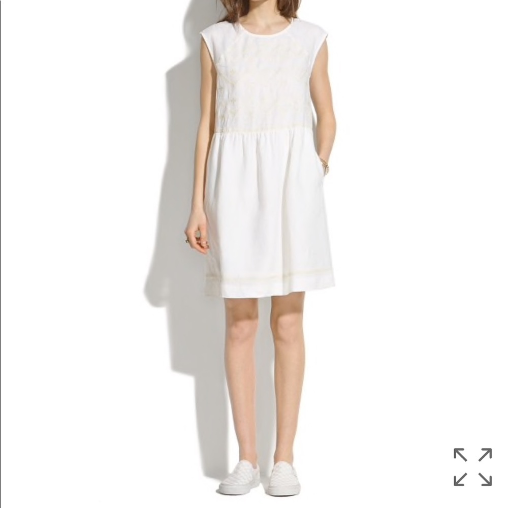Madewell linen sand weave dress